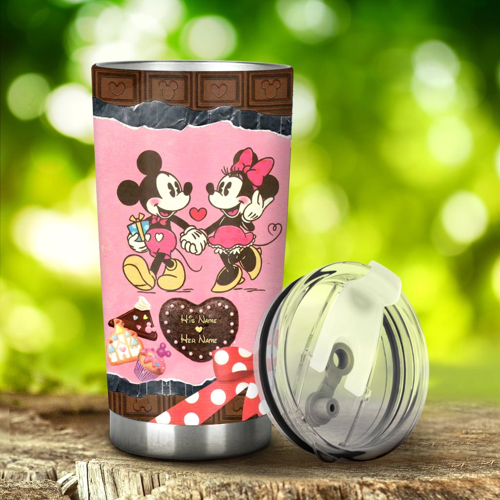 My Heart Is Happy - Personalized Couple Mouse Tumbler