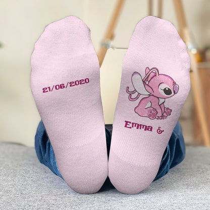 Cute Couple - Personalized Ohana Socks