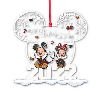 Love Magic - Personalized Christmas Couple Transparent Ornament