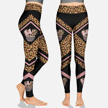 Magical Pink Leopard Mouse Ears - Personalized Mouse Hoodie And Leggings