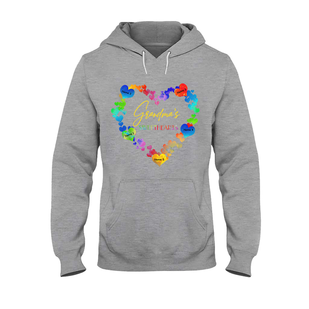 Grandma's Sweethearts - Personalized Valentine Grandma T-shirt and Hoodie