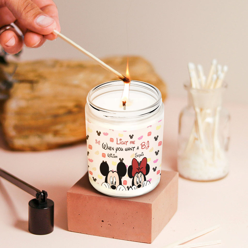 Light Me When - Personalized Couple Mouse Candle