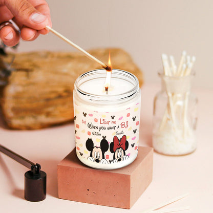 Light Me When - Personalized Couple Mouse Candle