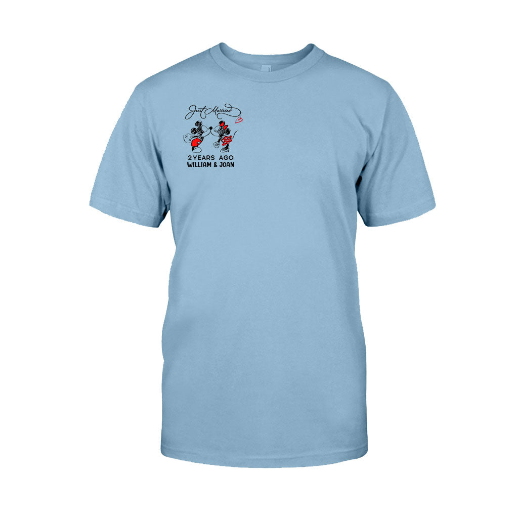 Just Married Some Years Ago - Personalized Couple Mouse T-shirt and Hoodie
