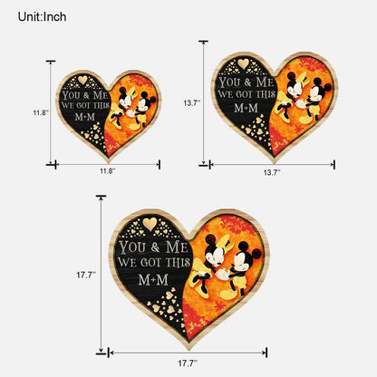 You And Me We Got This - Personalized Fall Mouse Wood Sign