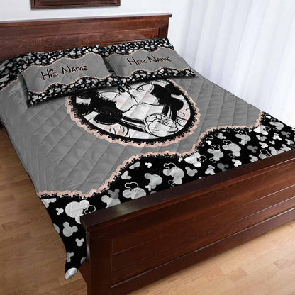 Mouse Ears Couple - Personalized Quilt Set
