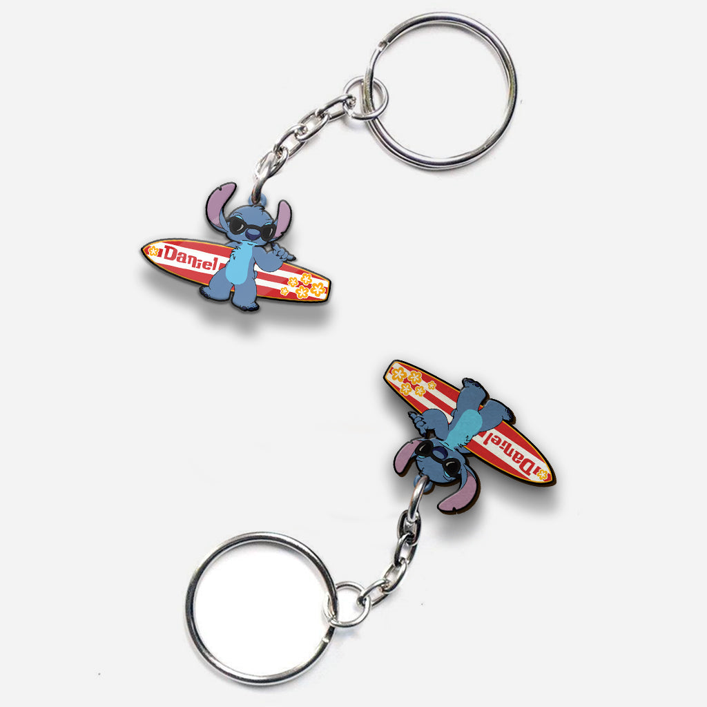 See You On The Next Wave - Personalized Ohana Keychain (Printed On Both Sides)