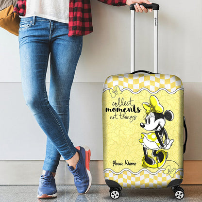 Collect Moments Not Things - Personalized Mouse Luggage Cover