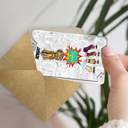 Best Dad Ever - Personalized Father Wallet Insert Card