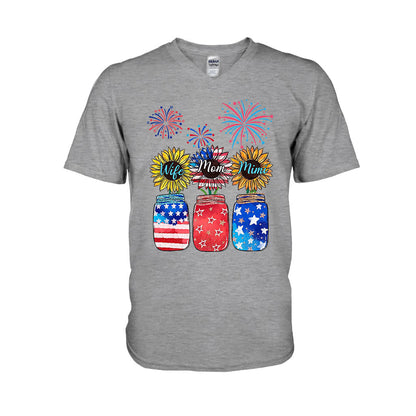 Wife Mom Grandma - Personalized Independence Day T-shirt and Hoodie