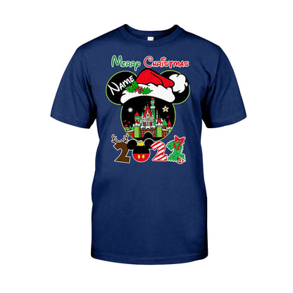 Merry Christmas - Personalized Mouse T-shirt and Hoodie