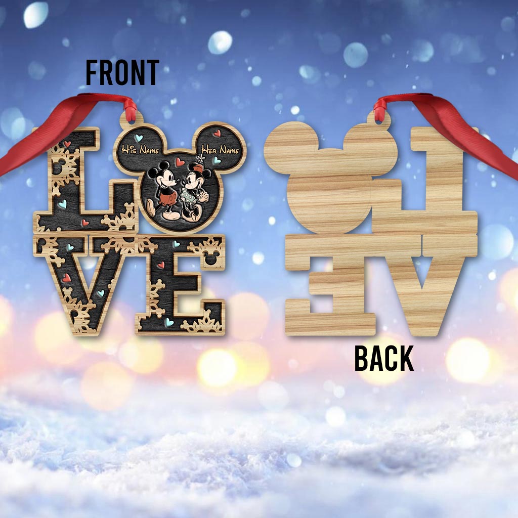 Mouse Ears Couple - Personalized Christmas Ornament