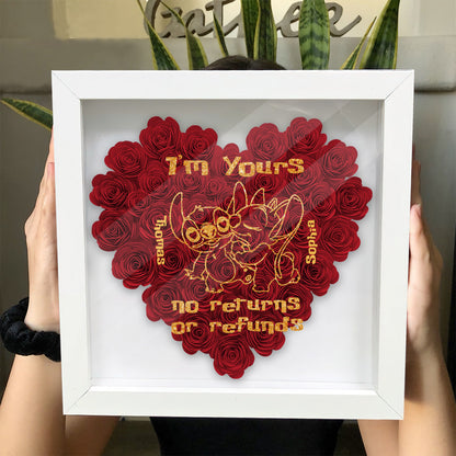 I’m Yours - Personalized Ohana Flower Shadow Box