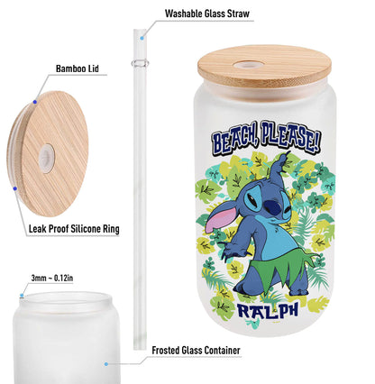 Beach Please - Personalized Ohana Can Glass