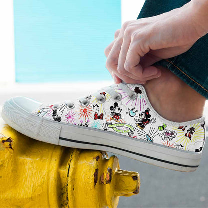 Mouse Ears Sketch - Mouse Low Top Shoes
