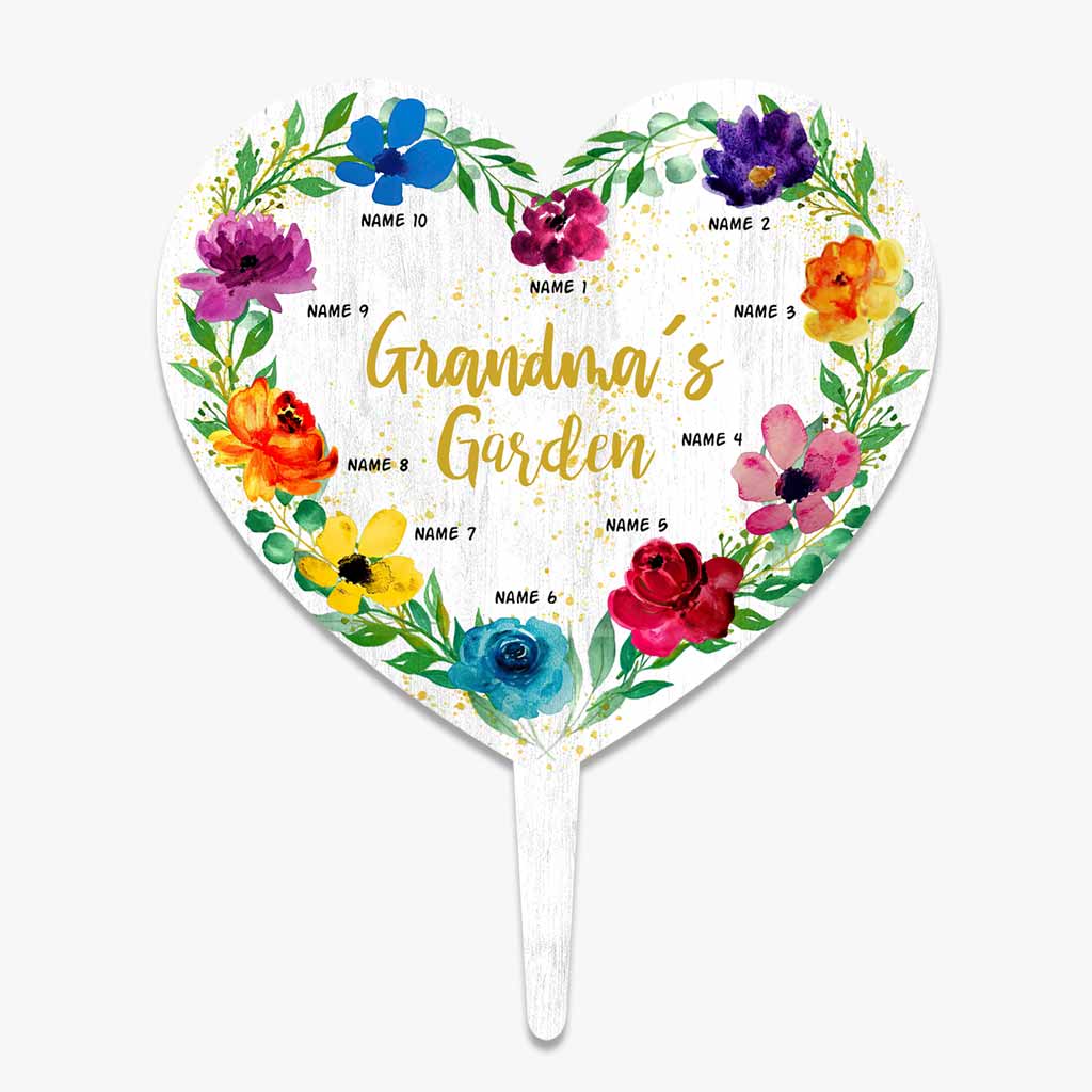 Grandma's Garden - Personalized Acrylic Garden Sign (Printed On 1 Side)