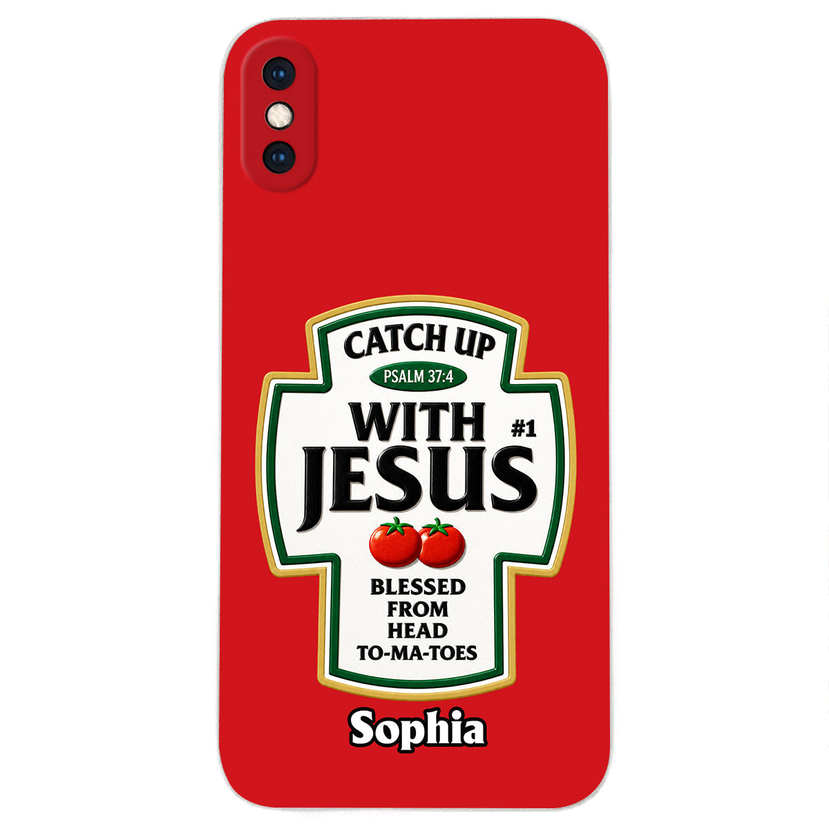 Funny Word Play, Faith In God - Personalized Christian Classic Cap & Leather Phone Case