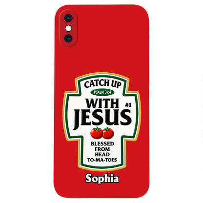 Funny Word Play, Faith In God - Personalized Christian Classic Cap & Leather Phone Case