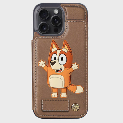 Blue Dog Custom Name - Personalized Blue Dog Wallet Phone Case