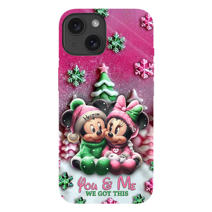 Mouse Couple - Personalized Mouse Full Print Phone Case