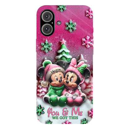 Mouse Couple - Personalized Mouse Full Print Phone Case