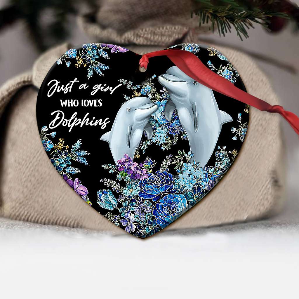 Dolphin Just A Girl Who Loves Dolphins - Dolphin Ornament (Printed On Both Sides) 1122