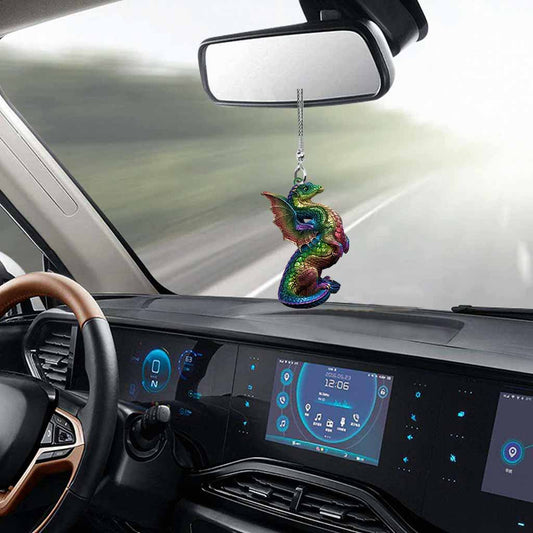 Dragon 3D Printed Car Ornament (Printed On Both Sides)