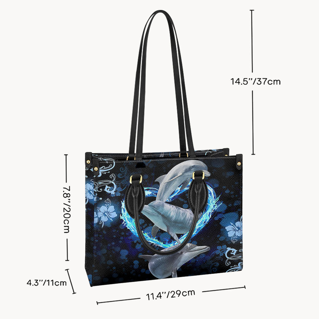 Dolphin Lover - Dolphin Leather Handbag