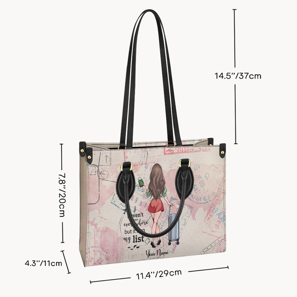It's On My List - Personalized Travelling Leather Handbag