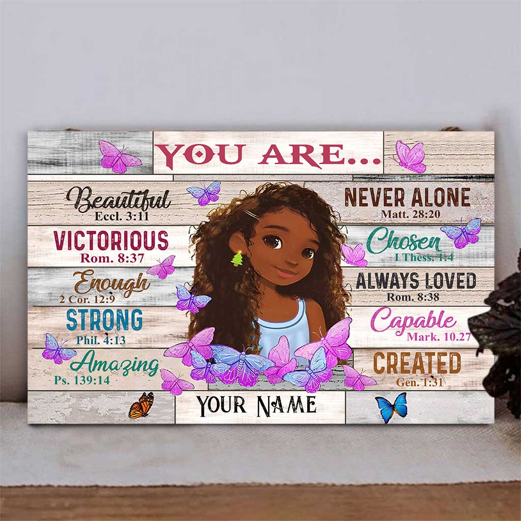 God Say You Are - Personalized African American Rectangle Wood Sign