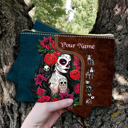 Day Of The Dead - Personalized Latina Women Pouch