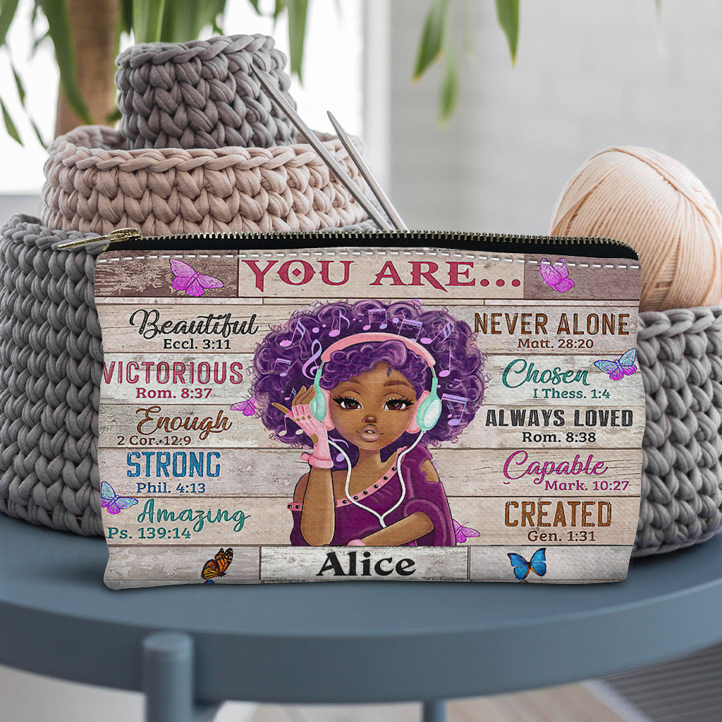 God Say You Are - Personalized African American Pouch