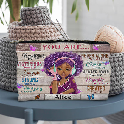 God Say You Are - Personalized African American Pouch