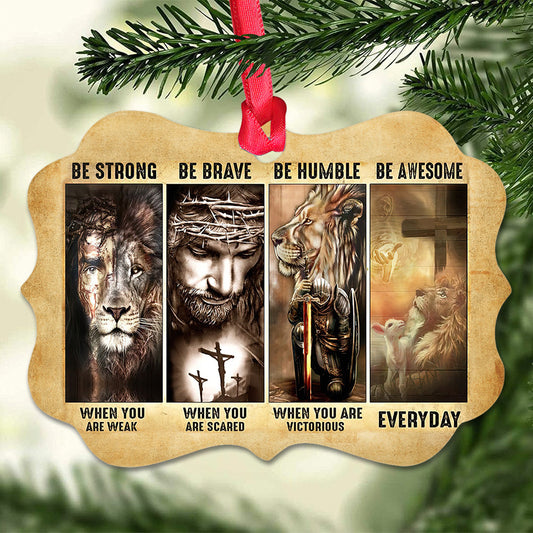 Jesus Advices Of God Christian - Medallion Aluminium Ornament (Printed On Both Sides) 1122