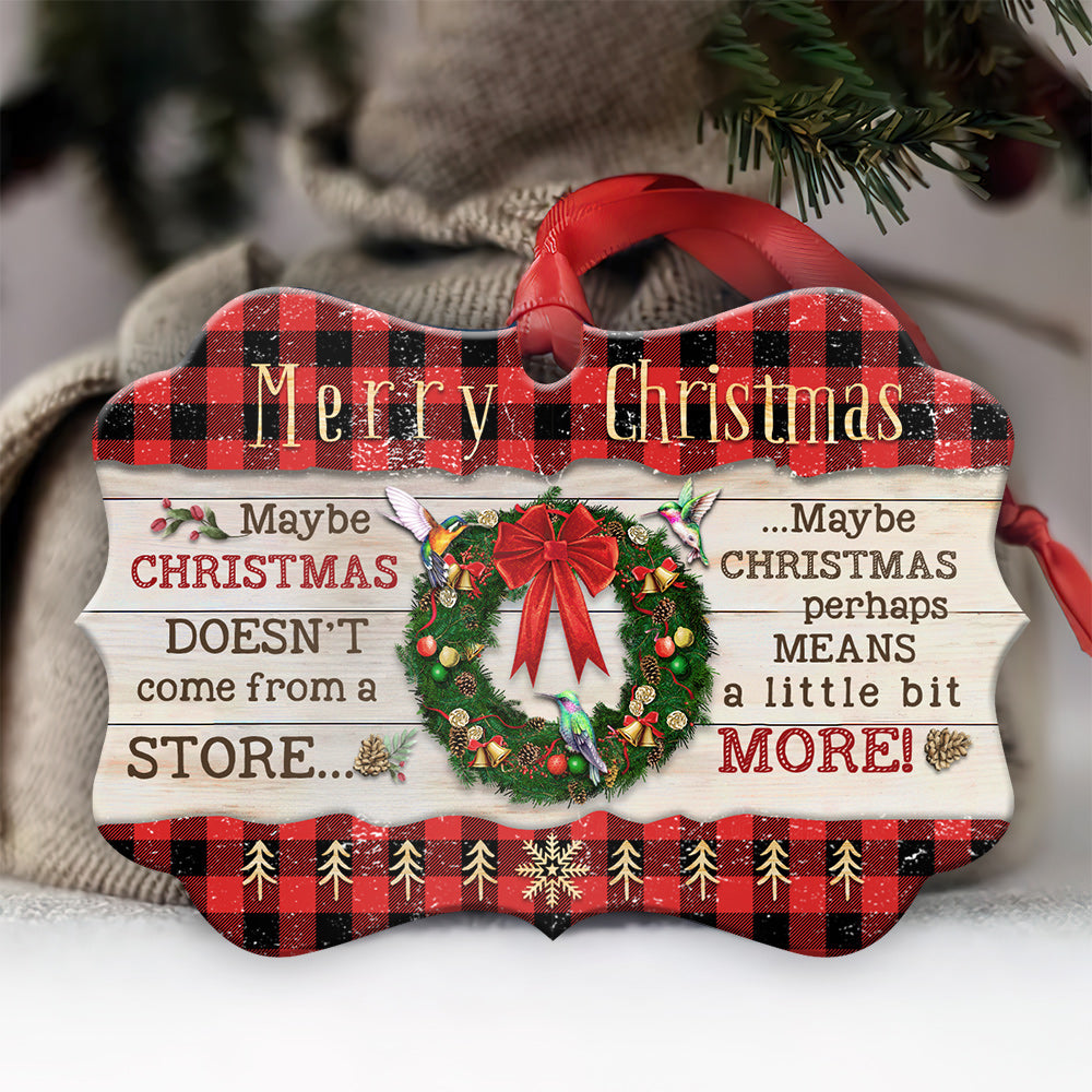 Hummingbird Merry Christmas - Hummingbird Ornament (Printed On Both Sides) 1122