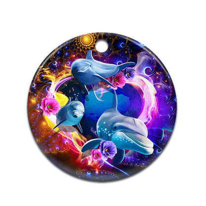 Dolphin Beautiful Magical - Dolphin Ornament (Printed On Both Sides) 1122