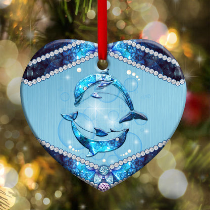 Dolphin Lover Jewelry Style Printing - Dolphin Ornament (Printed On Both Sides) 1122