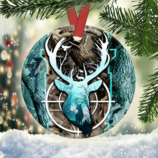 Deer Hunting In The Forest - Hunting Ornament (Printed On Both Sides) 1022