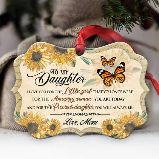 Sunflower Vintage To My Daughter - Sunflower Ornament (Printed On Both Sides) 1122