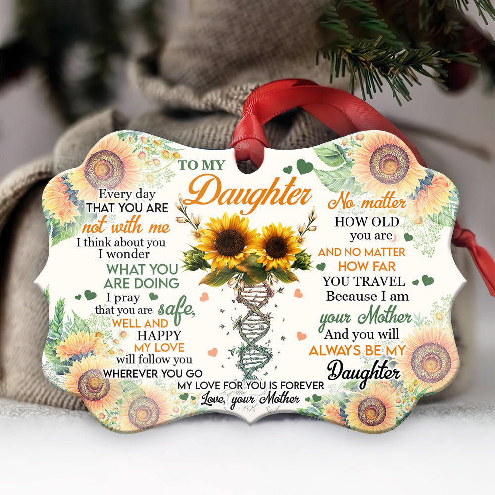 Sunflower To My Daughter Lover - Sunflower Ornament (Printed On Both Sides) 1122