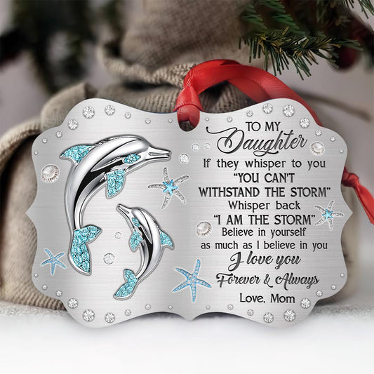 Dolphin To My Daughter - Dolphin Ornament (Printed On Both Sides) 1122