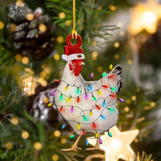 Lovely Chicken Lights - Chicken Ornament (Printed On Both Sides) 1122