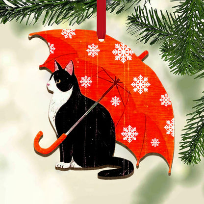 Cat In The Winter - Cat Ornament (Printed On Both Sides) 1122