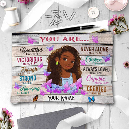 God Say You Are - Personalized African American Pouch