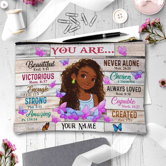 God Say You Are - Personalized African American Pouch