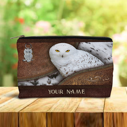 Snowy Owl - Personalized Owl Pouch