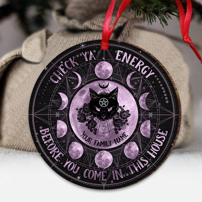 Check Ya Energy - Personalized Witch Ornament