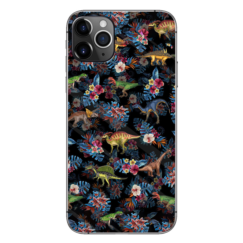 Tropical Dinosaurs Pattern - Dinosaur Phone Case