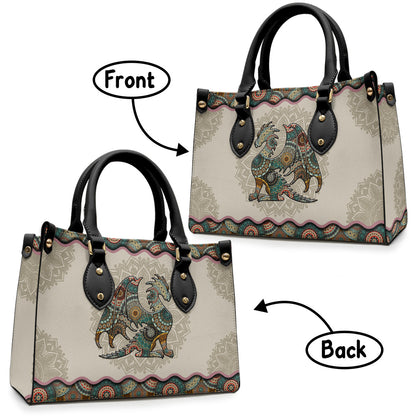 Mandala Dragon Pattern - Dragon Leather Handbag
