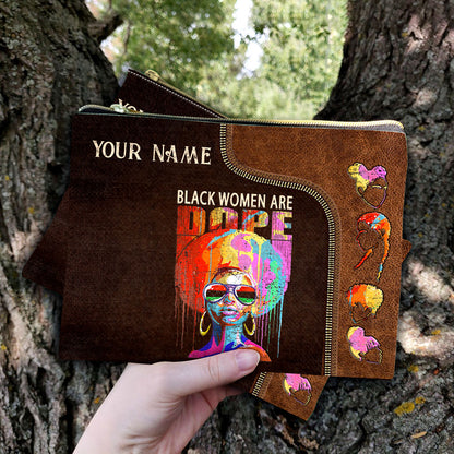 Black Women Are Dope - Personalized African American Pouch